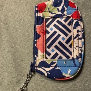 Vera Bradley Floral Key & Card Holder - Blue, Red, Green